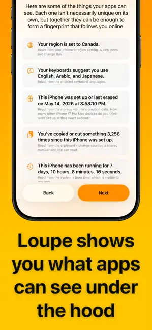 Loupe: What Apps Can See iPhone screenshot 2