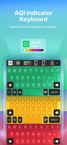 Weather Keyboard Live Sky+AQI iPhone screenshot
