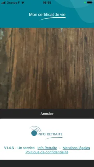 Capture d'écran de Mon Certificat De Vie sur iPhone 7