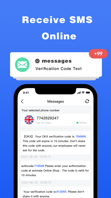 SMS 2Number - Cloud SMS Screenshot