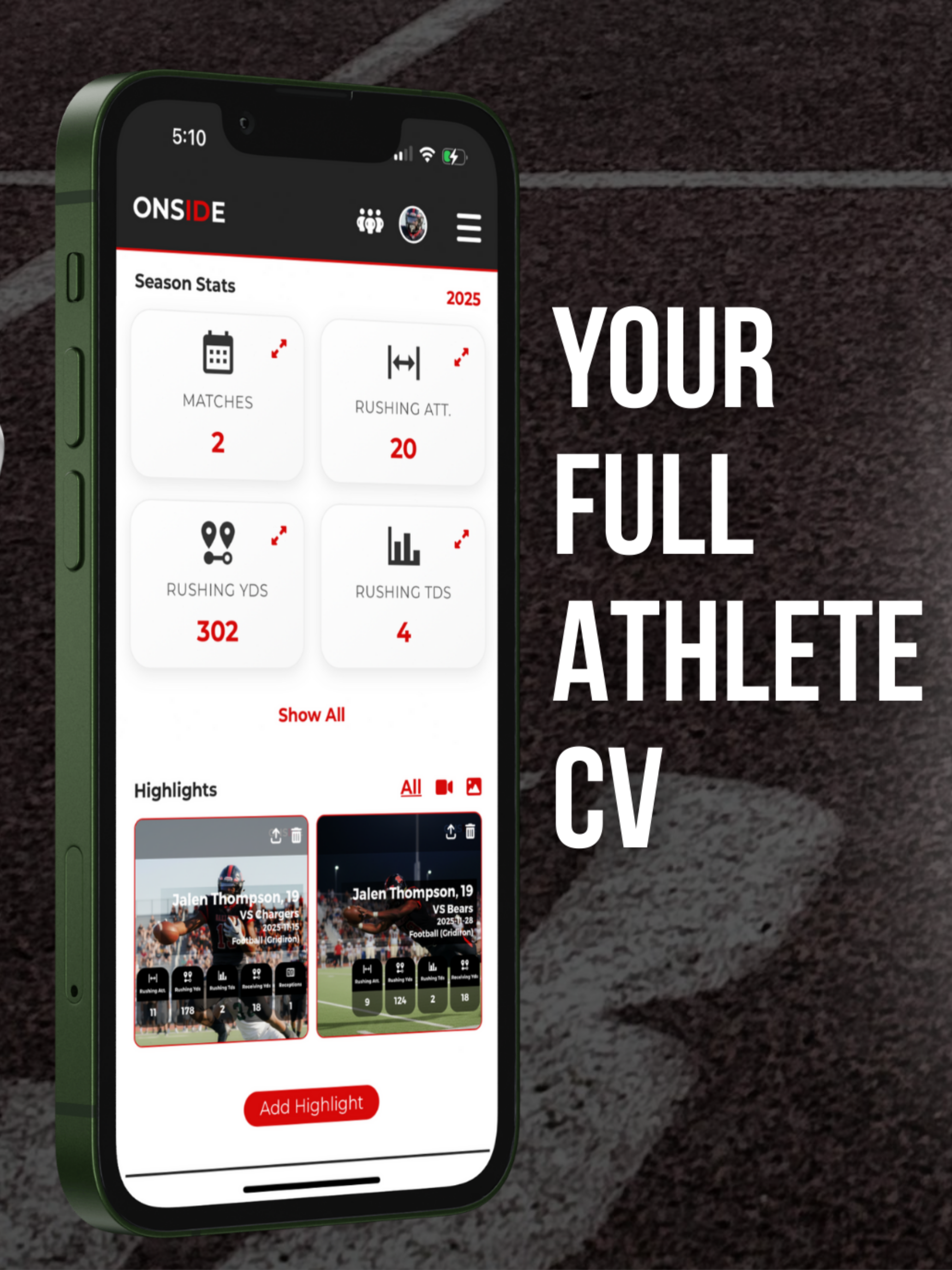 Onside - Athlete Network screenshot 9