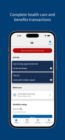 VA: Health and Benefits iPhone screenshot
