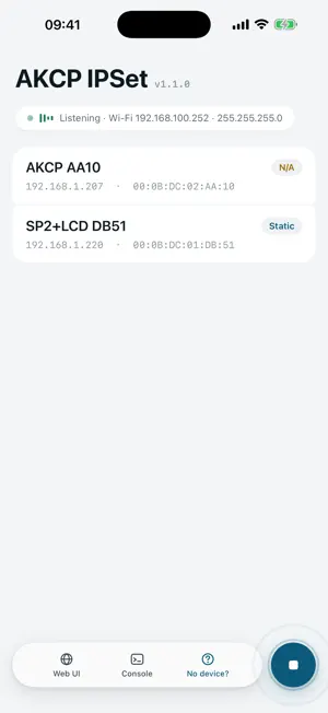 AKCP IPSet screenshot 1