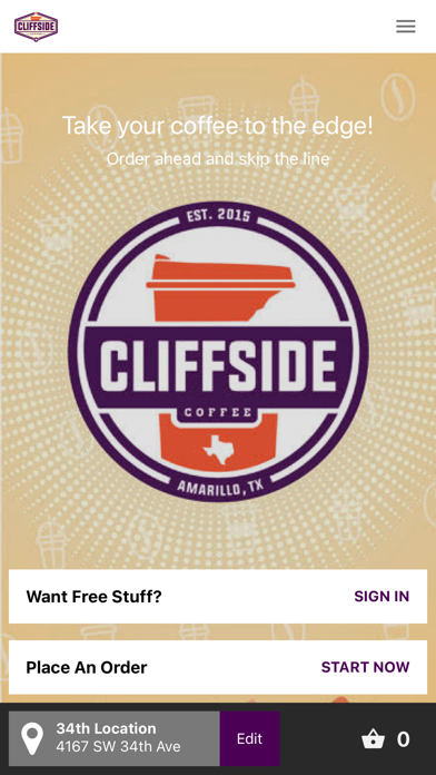 Cliffside Coffee Co. Screenshot