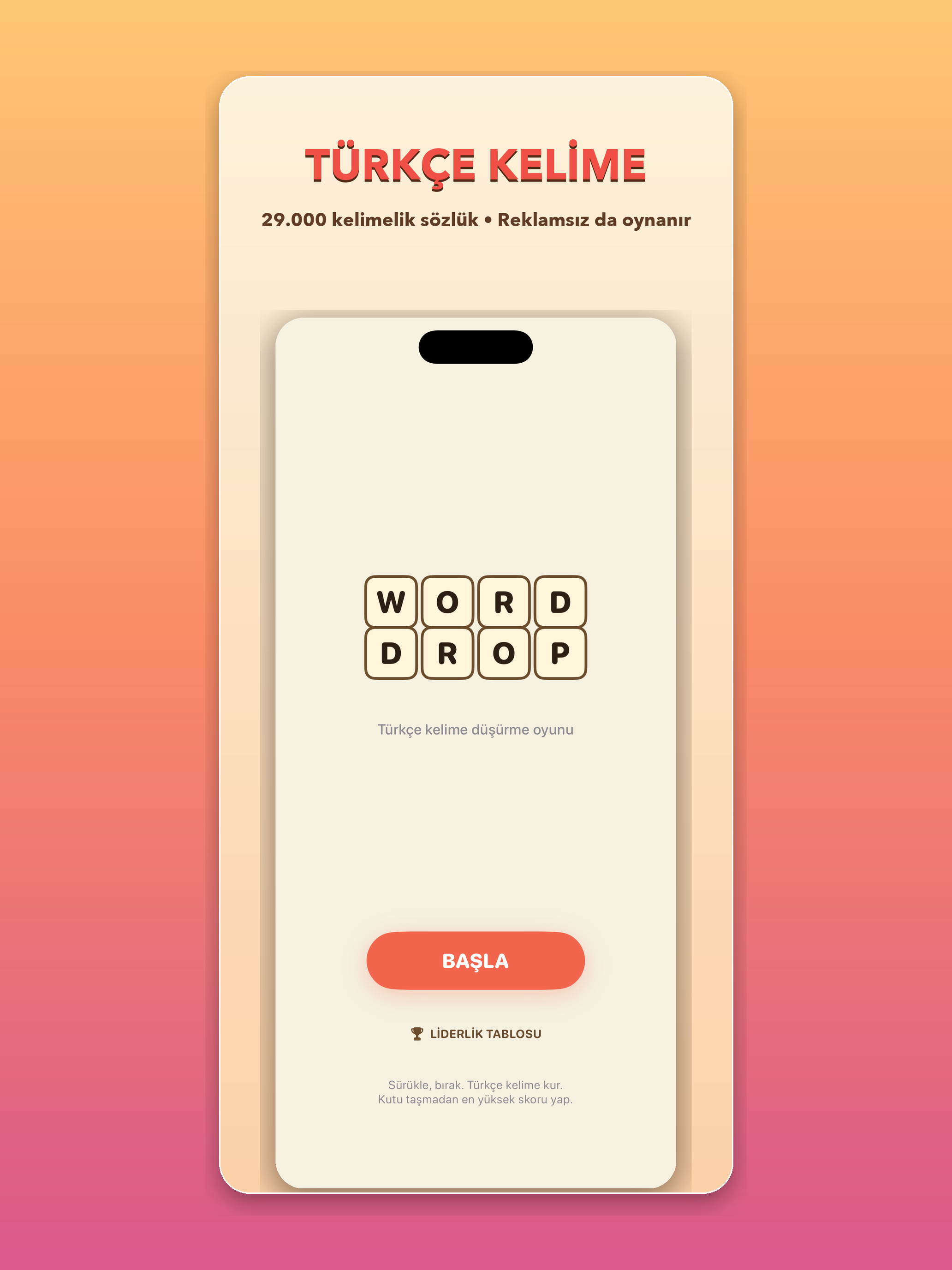 Word Drop: Türkçe Kelime screenshot 7