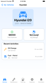 AutoLog Pro — Vehicle Manager screenshot