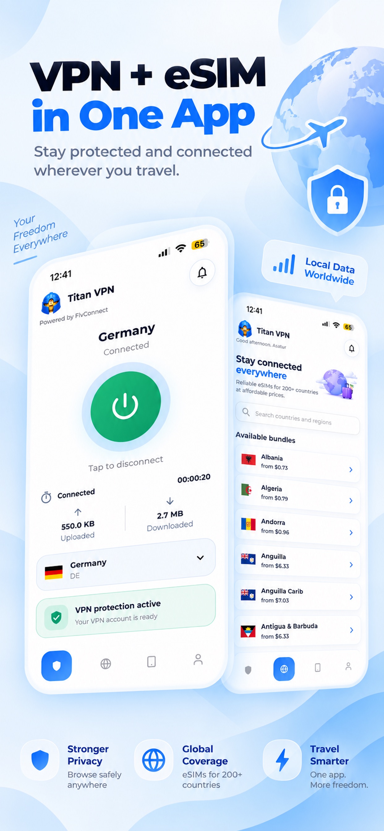 Screenshot 2 of Titan VPN Travel eSIM