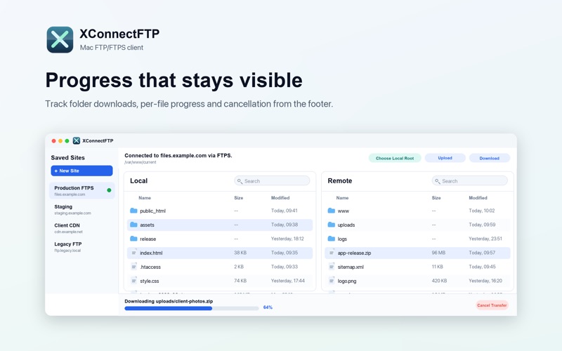 XConnectFTP screenshot 2