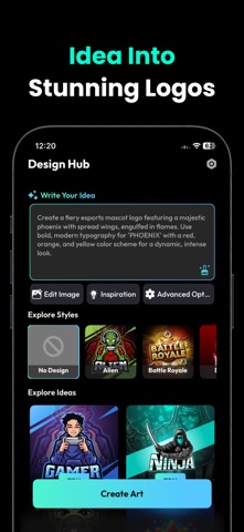Gaming Logo Maker Esports Logo iPhone screenshot