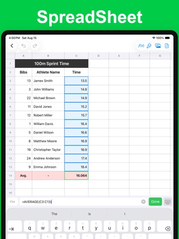 Spreadsheet Maker - GridSmith iPad screenshot