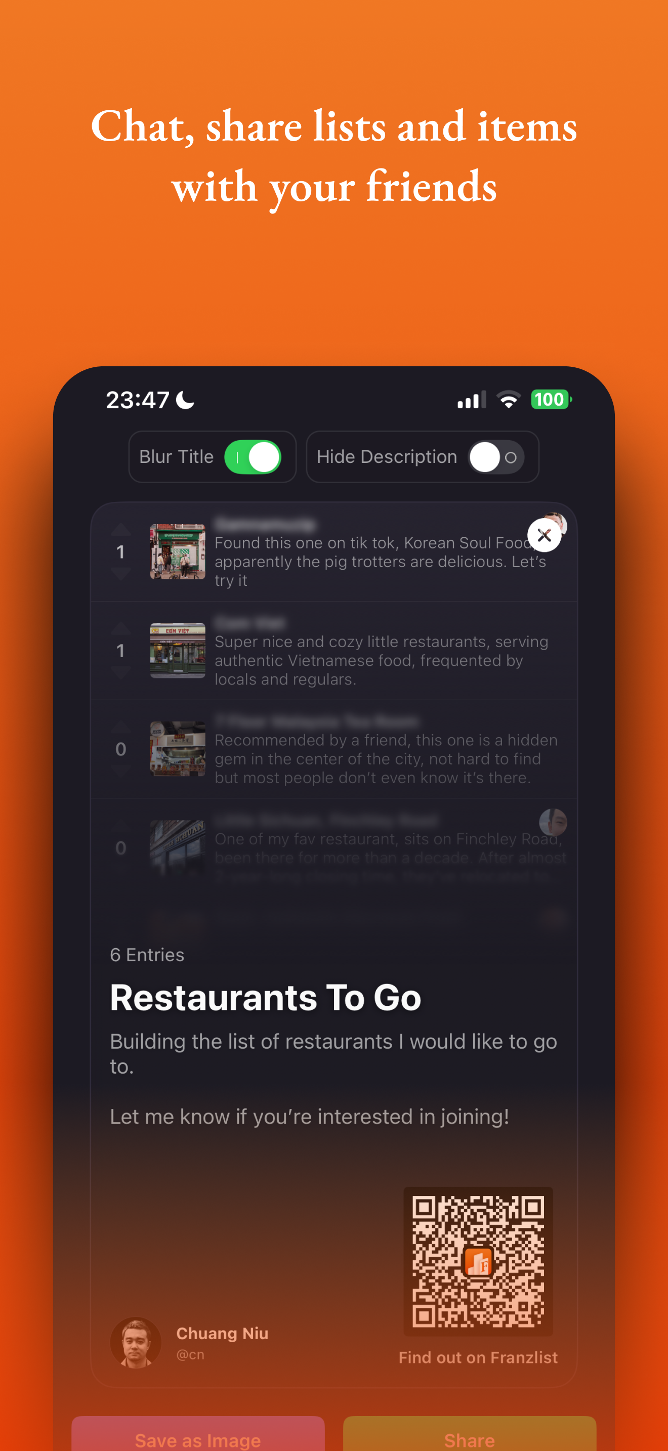 Franzlist: Top Lists & Votes screenshot 3