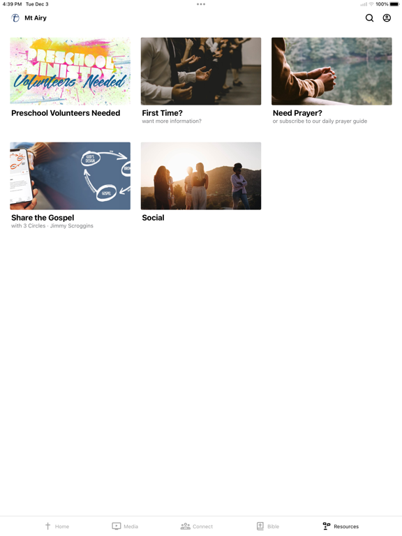Mt Airy Church iPad screenshot 4 - Education app