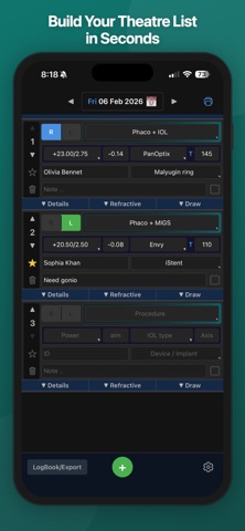 EyeList iPhone screenshot