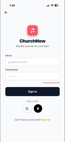 ChurchNow.co screenshot