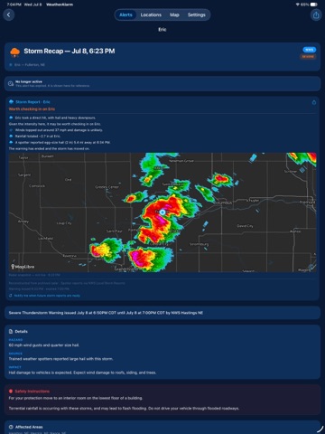 WeatherAlarmApp ipad screenshot 4
