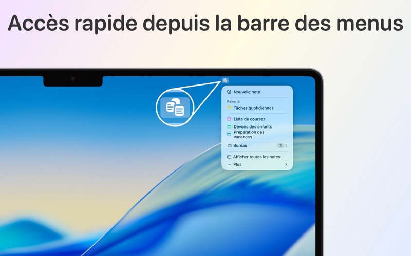 Screenshot #2 pour QuickNote – Dans le Menu