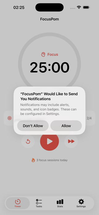 FocusPom: Pomodoro Timer Screenshot 1 of 3