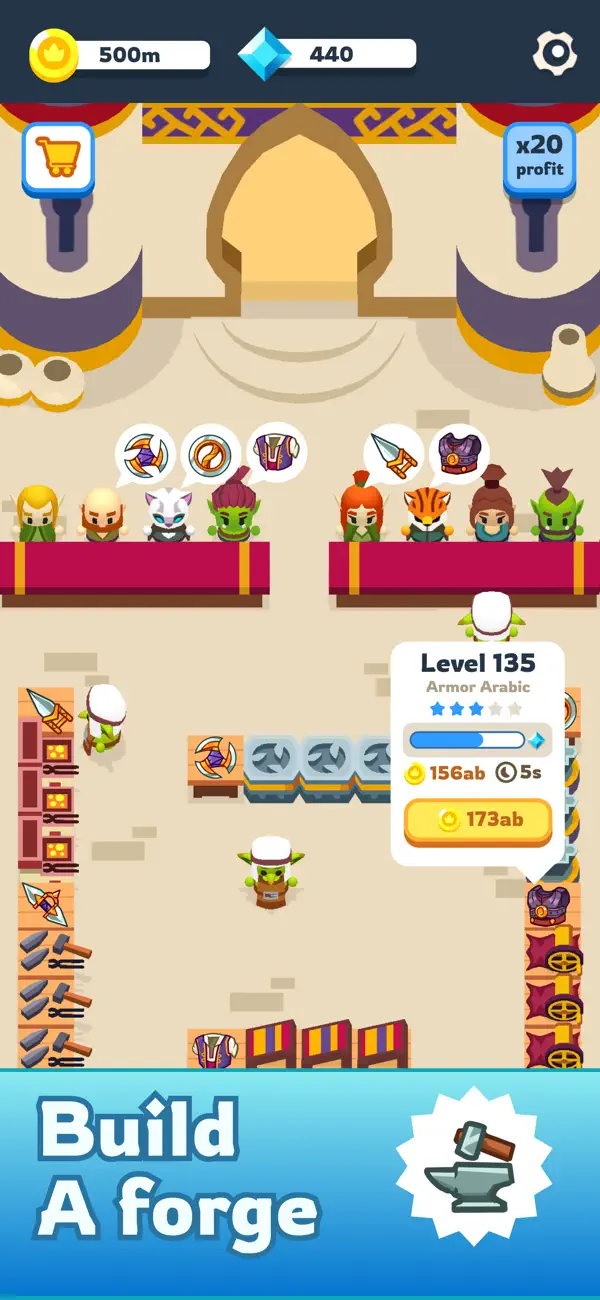 Forgeland: idle simulator Hack screenshot 3 - game app interface