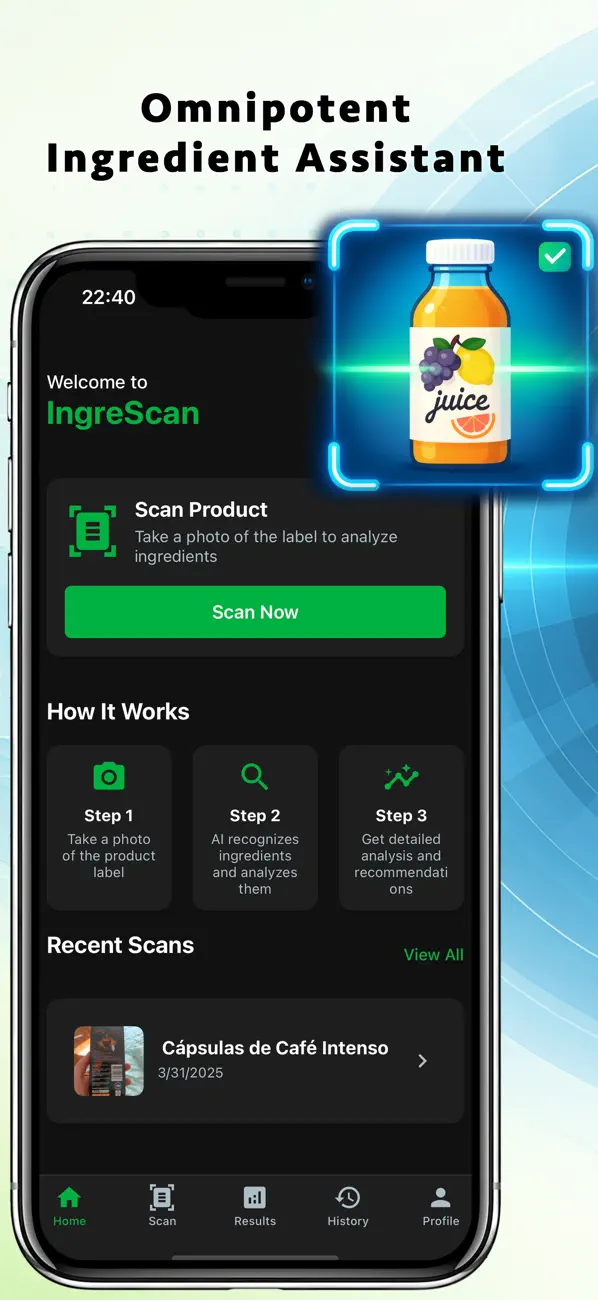 Screenshot #1 pour Ingre Scan - Food Check