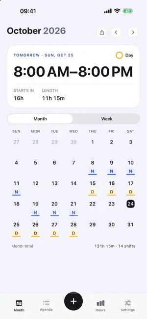 Orbit – Shift Schedule screenshot 1