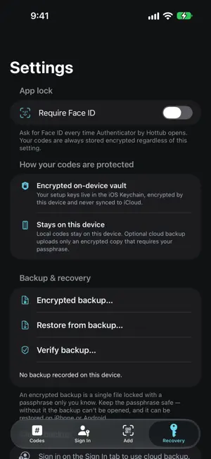 Authenticator by Hottub screenshot 3