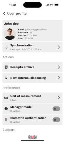 PIUSI B.SMART iPhone screenshot