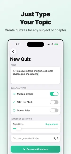 QuizMore – AI Quiz Generator screenshot 2