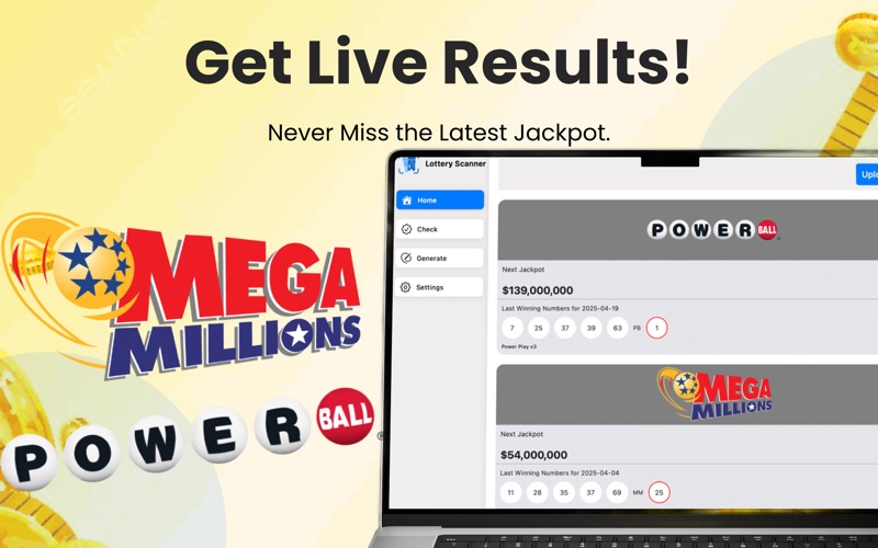 Lottery Ticket Scanner app screenshot