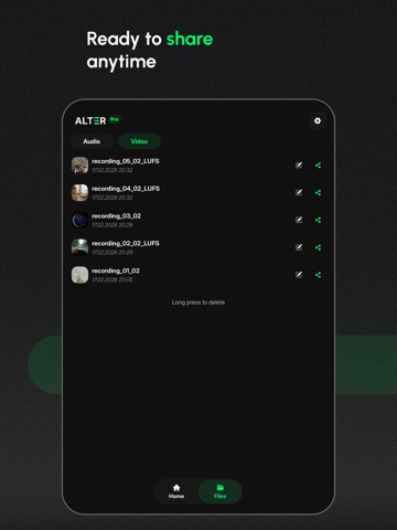 Alter: Voice Changer for Video iPad screenshot