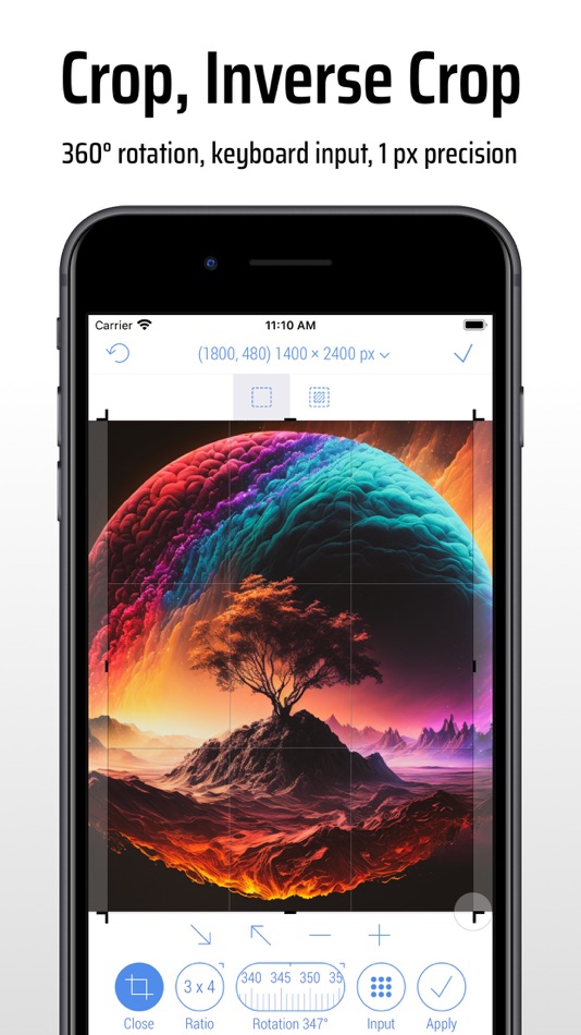 #1. CropSize: Image Resizer Editor (iOS) By: Aliaksei Khutarshchykau