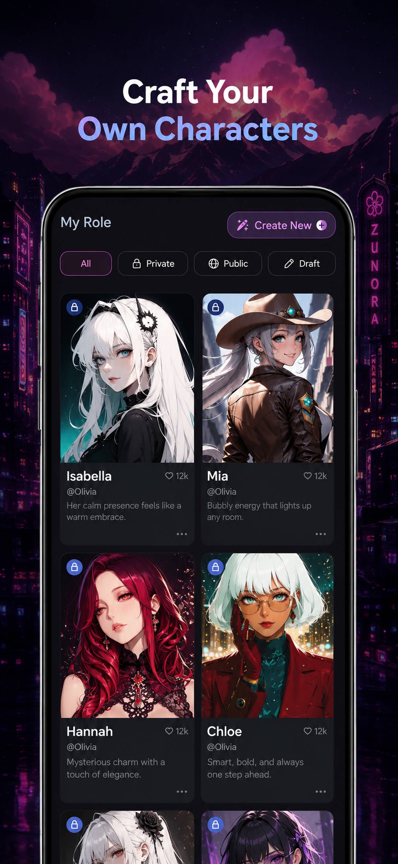 Zunora: AI Character Roleplay screenshot 5