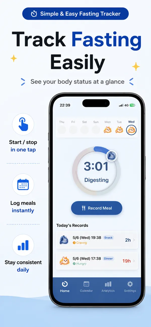 Screenshot #1 pour Fasting Timer - Simple Tracker