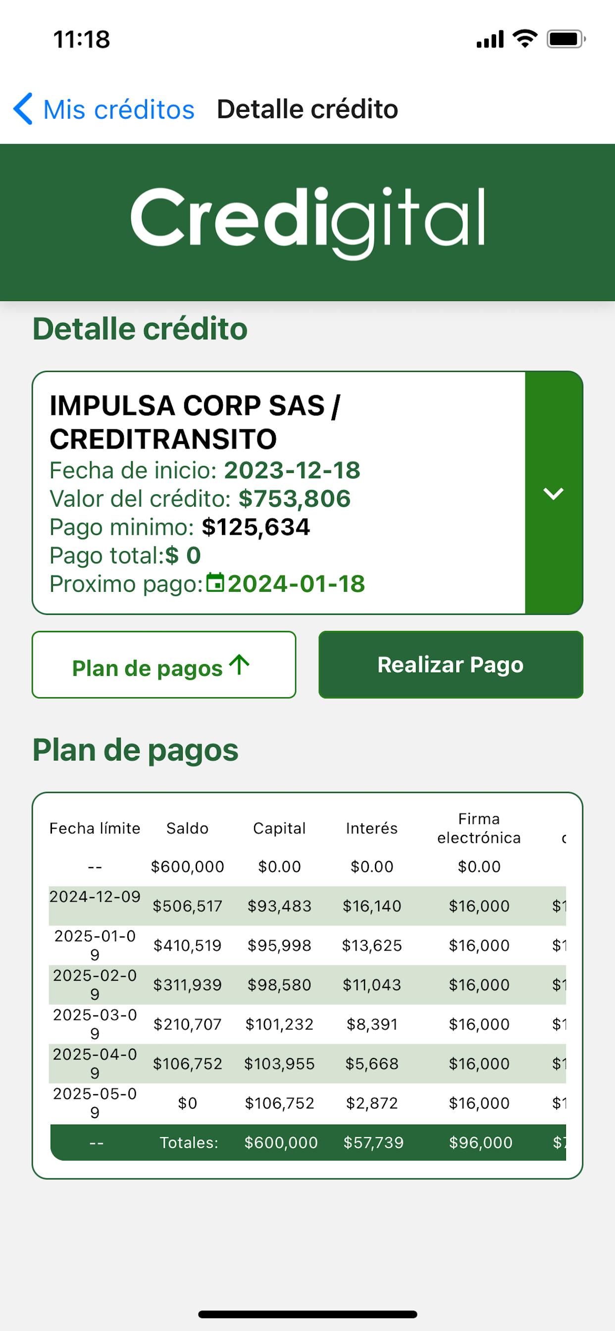 Credigital screenshot 5