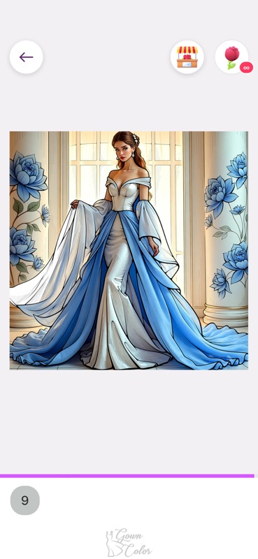 Gown Color - Paint by number screenshot 5