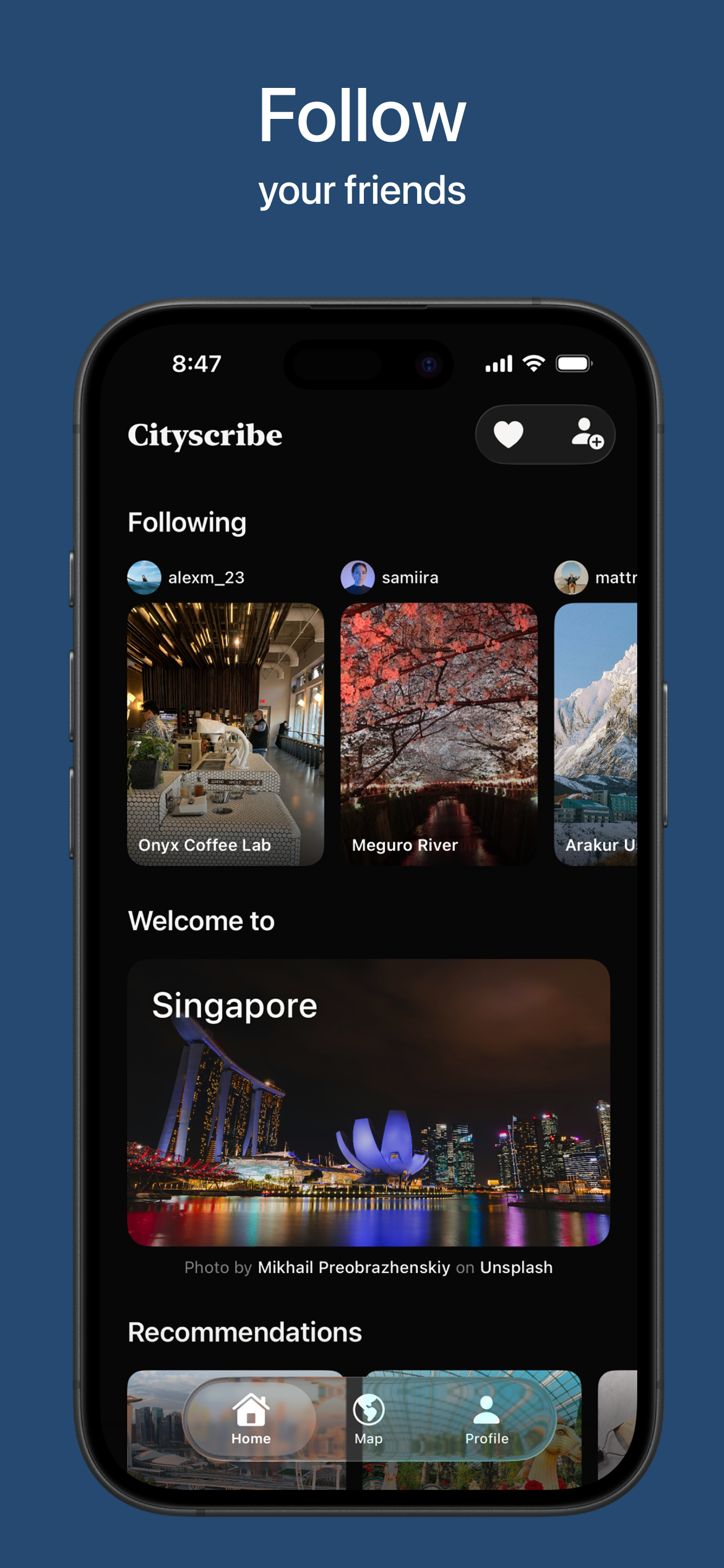 Cityscribe: Save Your Places