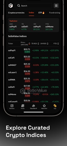 SoSoValue: Crypto Tracker iPhone screenshot