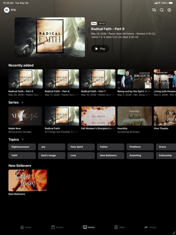 Faith Family Church Billings iPad screenshot