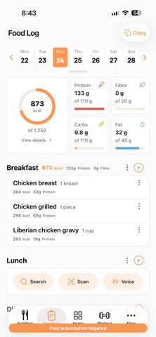 Noura - Nutrition made simple iPhone screenshot