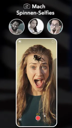 Screenshot von ARSpiders.com Spinne Im Face auf dem iPhone 1