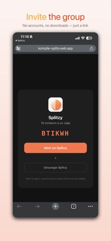 Splitzy: Split expenses iPhone screenshot