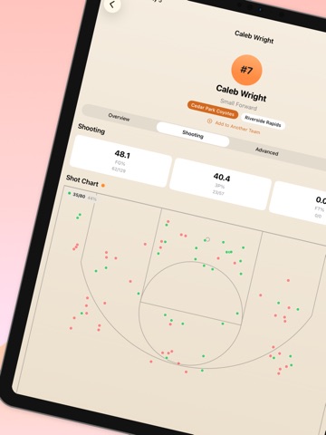 Basketball Stat Tracker Pro iPad screenshot