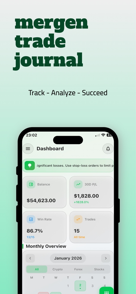 Trade Journal: Mergen screenshot 1