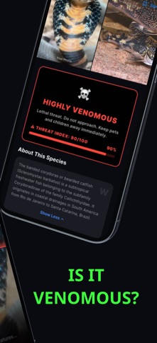 Snake Identifier: Venomous AI iPhone screenshot