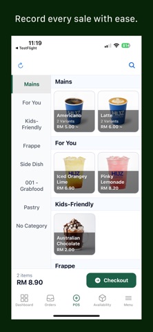 OrderlaFOS: Mobile Seller iPhone screenshot