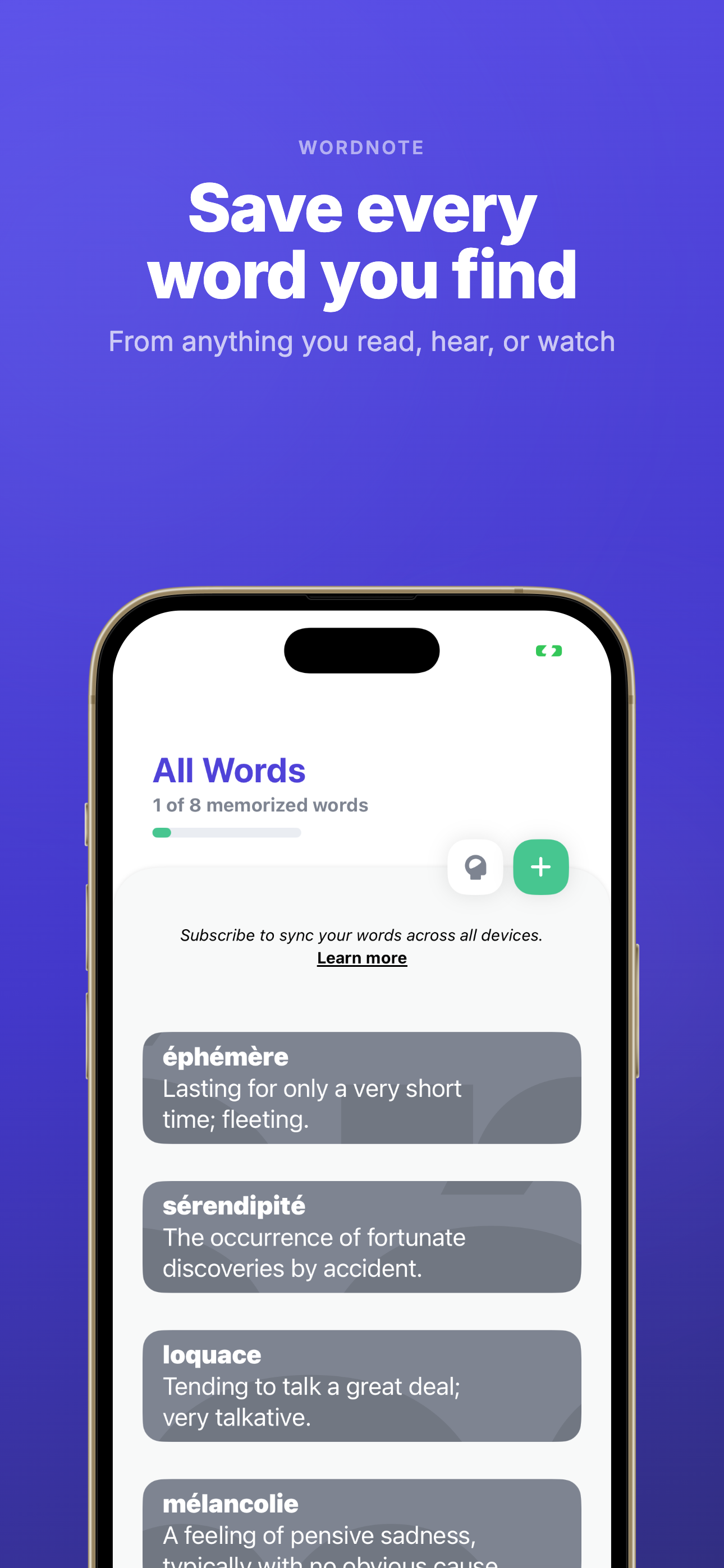 Wordnote: Vocabulary Builder