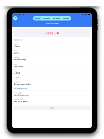 Money Budget Sync-Team Expense iPad screenshot
