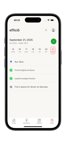 efficiō screenshot