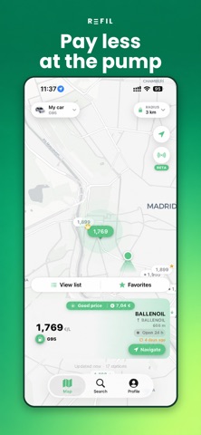 Refil - Fuel Prices & EV iPhone screenshot 1