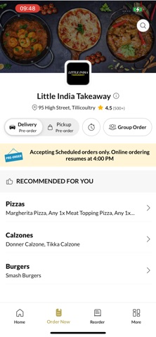 Little India Takeaway. iPhone screenshot