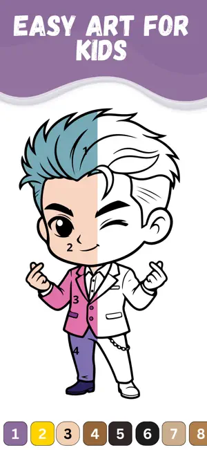 K-POP idols Coloring by Number screenshot 2